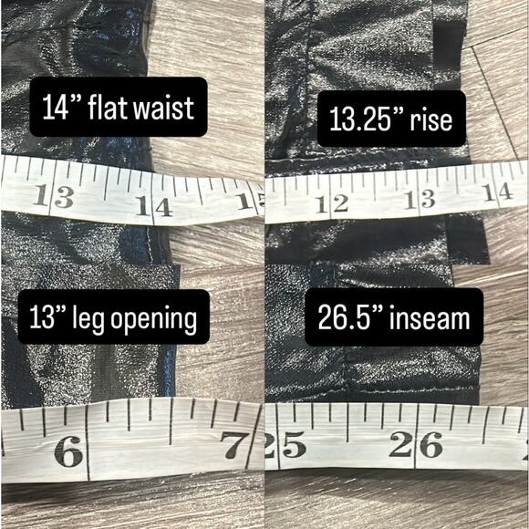 Free People Wonderwoman Pleated Metallic Paperbag High-Rise Pants Size 0 Festive - Picture 10 of 10